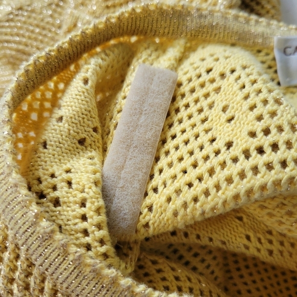 Carlos Arias for S.G.G. Knit Metallic Knit Sweater Small Yellow - Picture 8 of 10